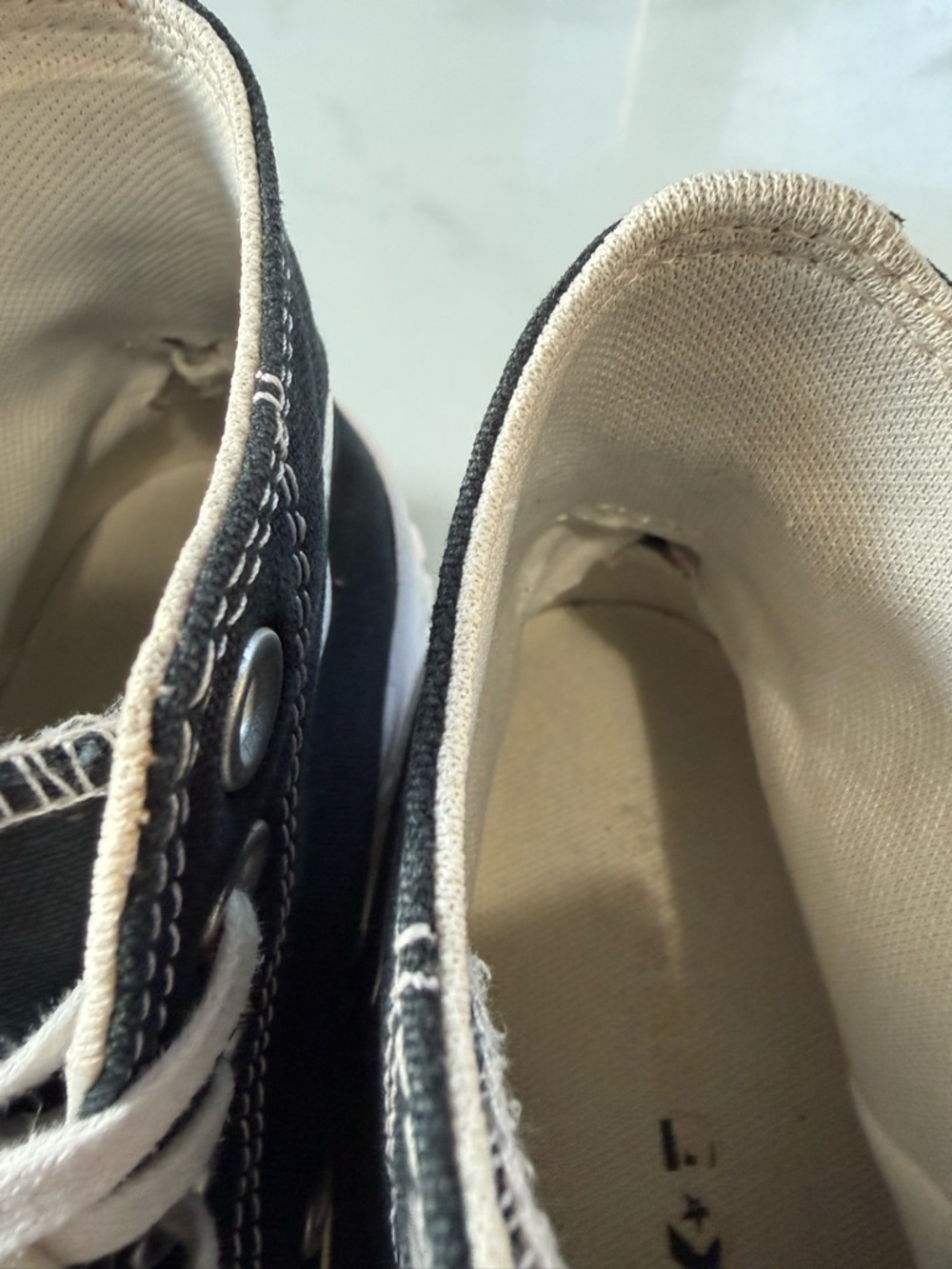 Converse Black & White High-Top Platform Sneakers - Picture 9 of 11